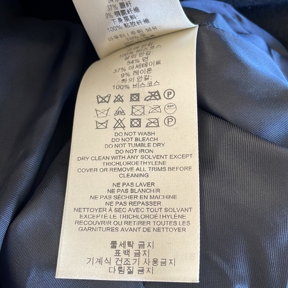 VINTAGE BURBERRY BRIT Banaptes Double Breasted Women's Wool Trench Coat Size 12 - Picture 12 of 16